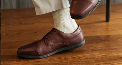 Birchbury Men's Brenston Wide Toe-Box Leather Minimalist Shoe