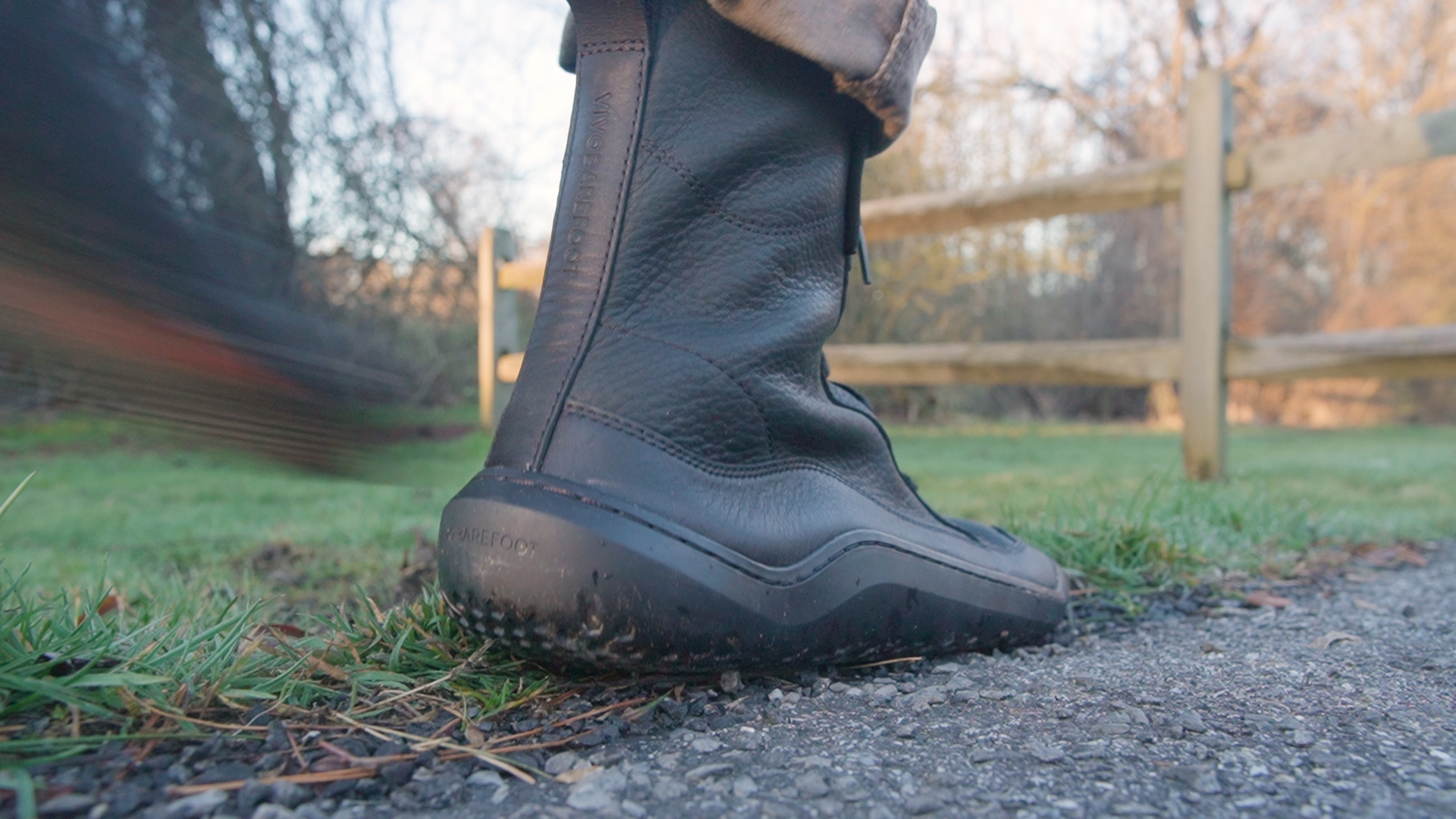 Vivobarefoot Gobi Boot Walk Away Trail Fence