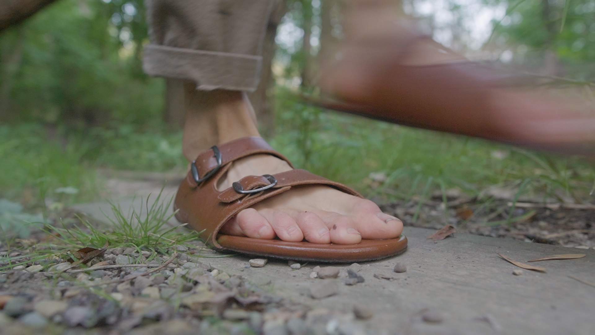 Ahinsa Slip On Barefoot Sandals Review Walk Trail Front