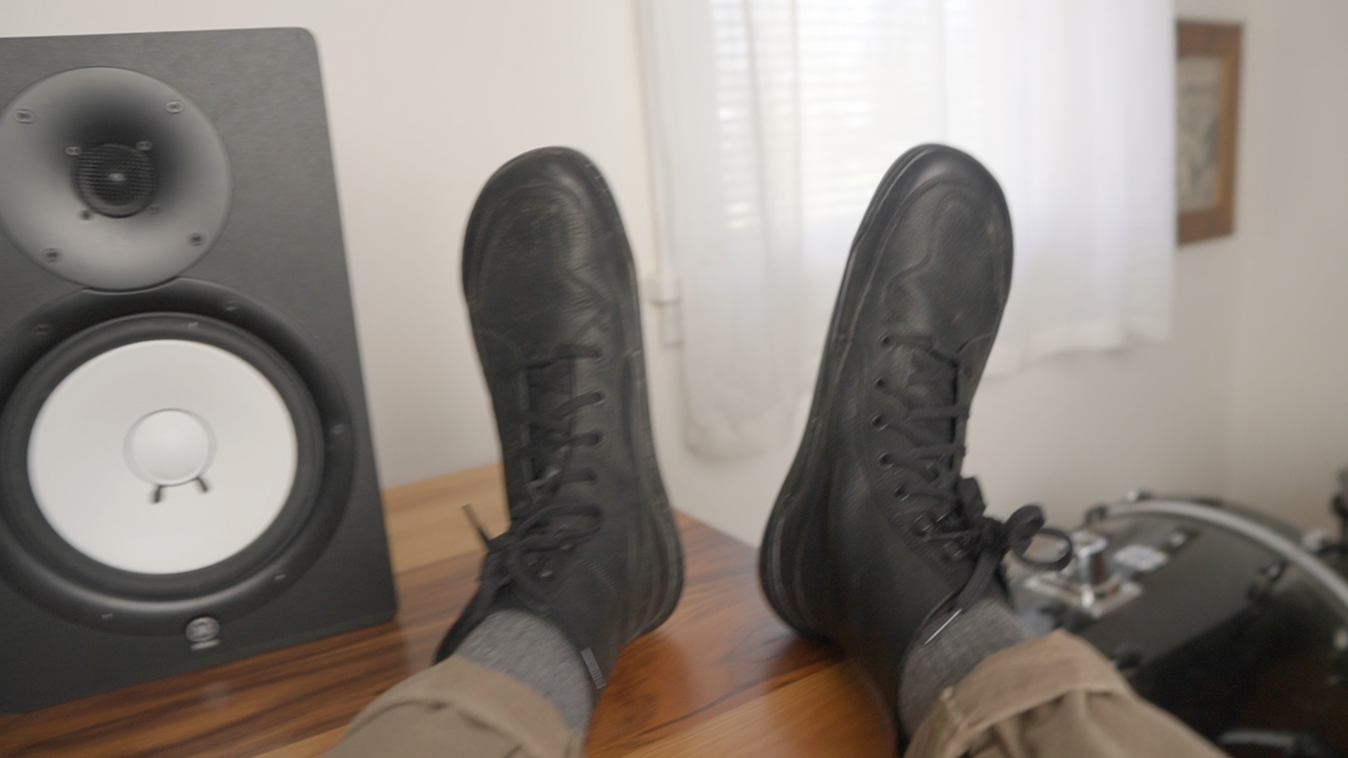 Vivobarefoot Gobi Boot Feet On Desk