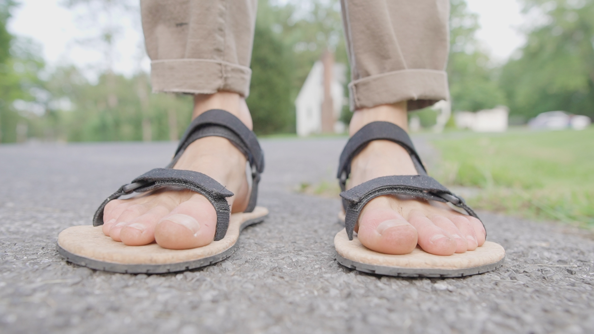 Mukishoes Solstice Barefoot Sandals Review Front Road